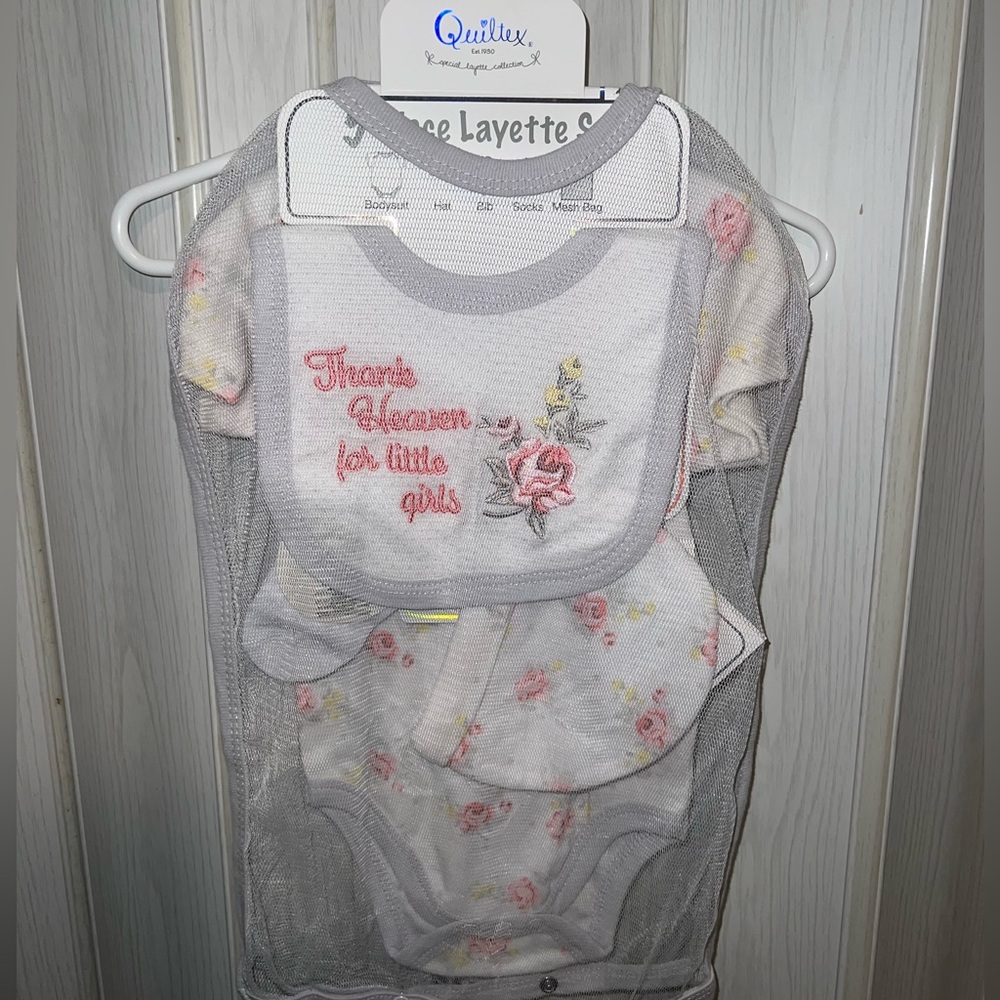 5 Piece Baby Girl Layette Set